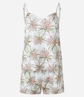 Pijama Short Doll com Toque Suave e Estampa de Folhagens - 1