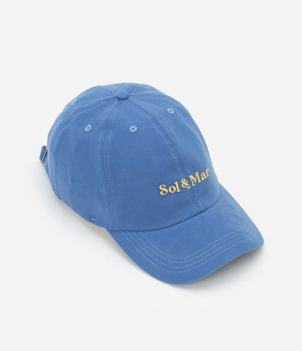 Boné Aba Curva em Sarja com Bordado Sol&Mar - 1