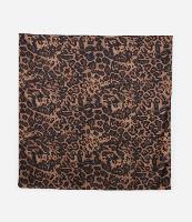Lenço Quadrado em Cetim com Estampa Animal Print Onça - 1