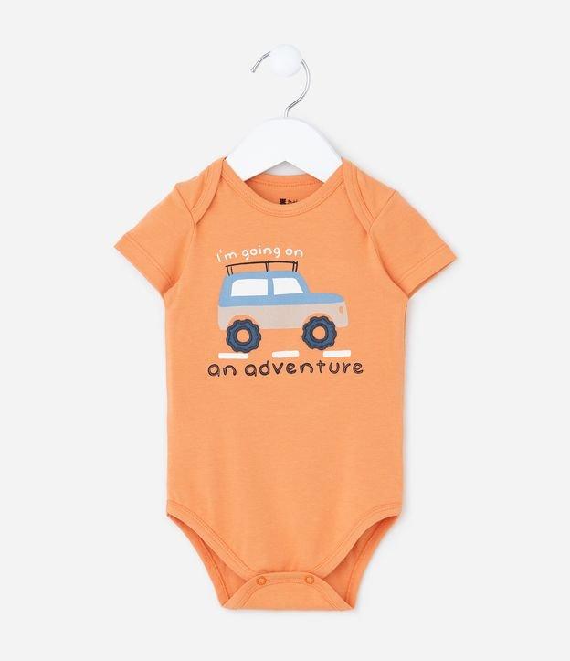 Body Infantil com Estampa Carro de Trilha - Tam 0 a 18 meses - 1