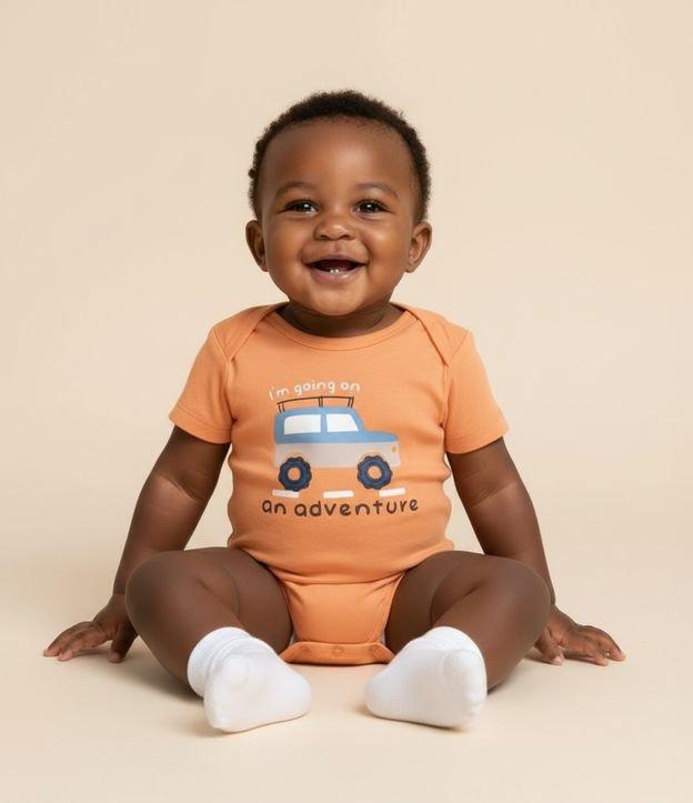 Body Infantil com Estampa Carro de Trilha - Tam 0 a 18 meses - 2