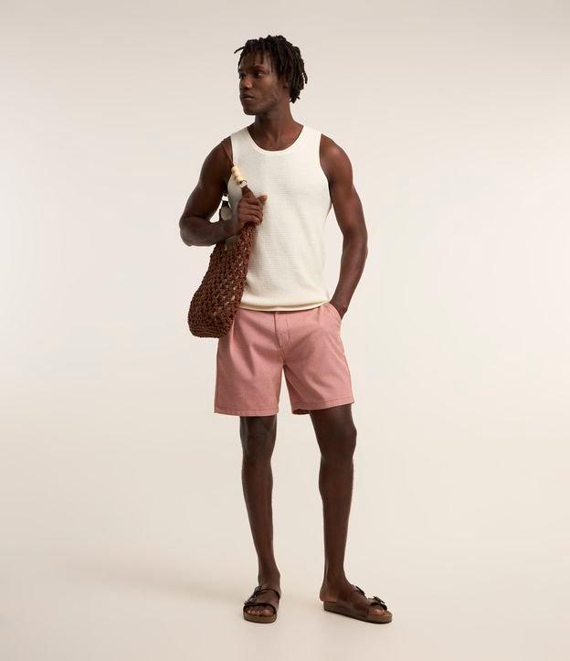 Bermuda Reta em Algodão com Textura - 1