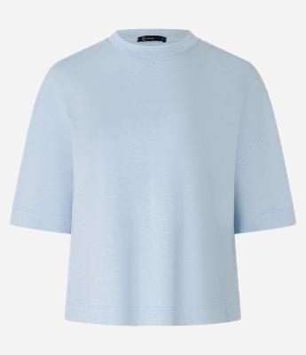 Camiseta Boxy em Algodão com Gola Redonda