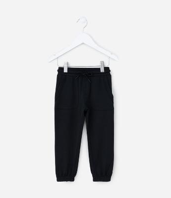 Calça Infantil com Amarração e Bolsos - Tam 1 a 6 Anos