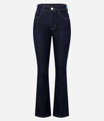 Calça Bootcut em Jeans Raw com Cintura Alta