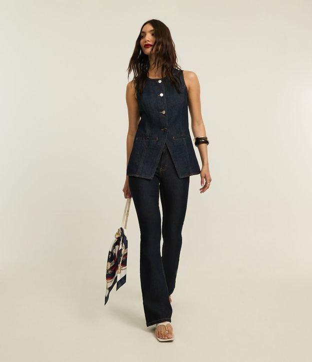 Calça Bootcut em Jeans Raw com Cintura Alta - 4