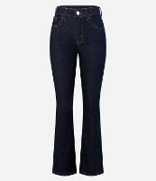 Calça Bootcut em Jeans Raw com Cintura Alta - 1