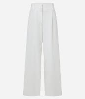 Calça Pantalona em Alfaiataria com Cós Largo e Pregas - 1