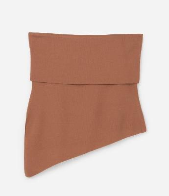 Blusa sem Manga em Tricô com Sobreposição e Fenda Lateral Curve & Plus Size