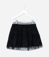Saia Infantil Curta em Tule com Teia de Aranha - Tam 5 a 14 Anos - 1
