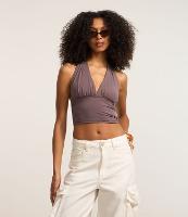 Blusa em Microfibra Frente Única com Amarração e Malha Gelada - 1