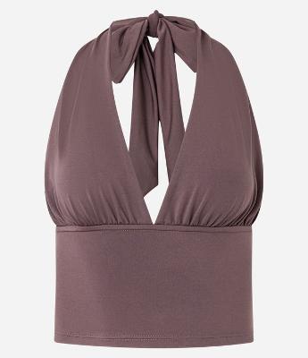 Blusa em Microfibra Frente Única com Amarração e Malha Gelada