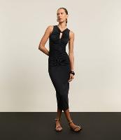 Vestido Longo em Poliamida com Aviamento no Decote - 4