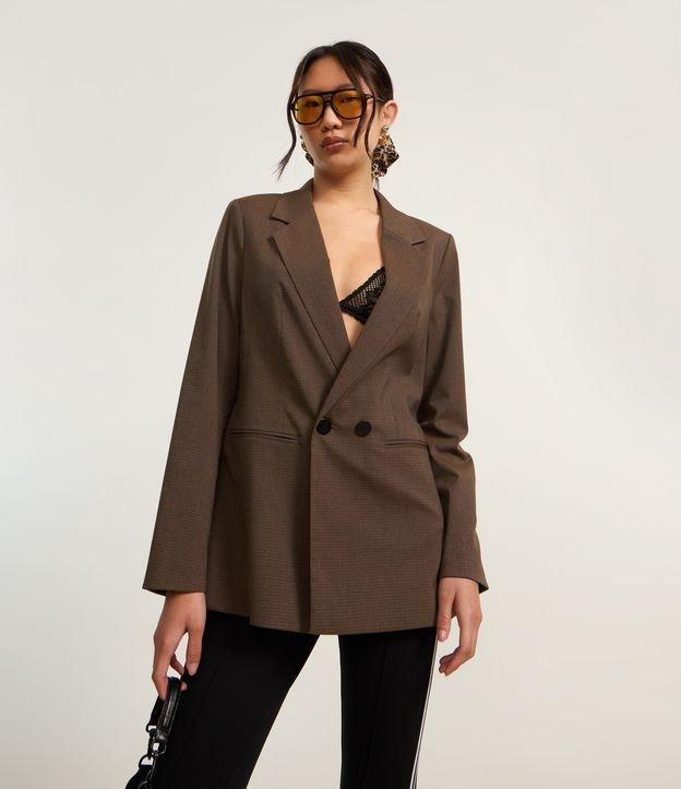 Blazer Amplo Alfaiatado com Lapelas e Botões Duplos - 1