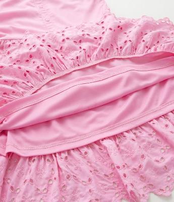 Vestido Infantil com Broderie e Franzidinho - Tam 5 a 14 anos