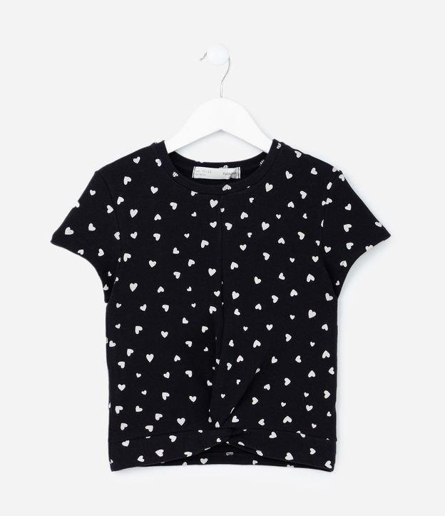 Blusa Infantil em Ribana com Nó na Barra - Tam 5 a 14 Anos - 1