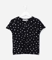 Blusa Infantil em Ribana com Nó na Barra - Tam 5 a 14 Anos - 1