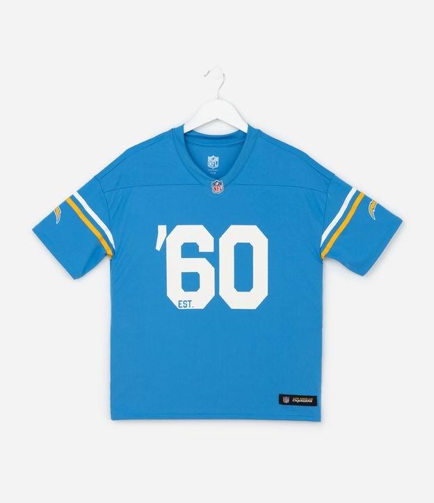 Camiseta Esportiva Infantil Estampa Los Angeles Chargers NFL - Tam 5 a 14 Anos - 2