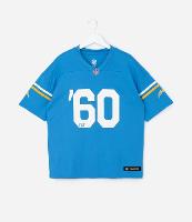Camiseta Esportiva Infantil Estampa Los Angeles Chargers NFL - Tam 5 a 14 Anos - 1