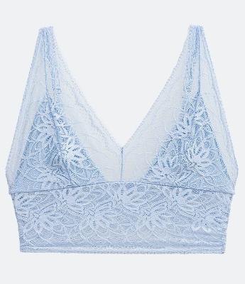 Sutiã Top Alongado em Renda Sem Bojo