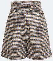 Bermuda Alfaiataria com Cós Largo e Estampa Xadrez - 1