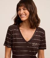 Pijama Short Doll em Viscose com Listras em Fio Metalizado - 2