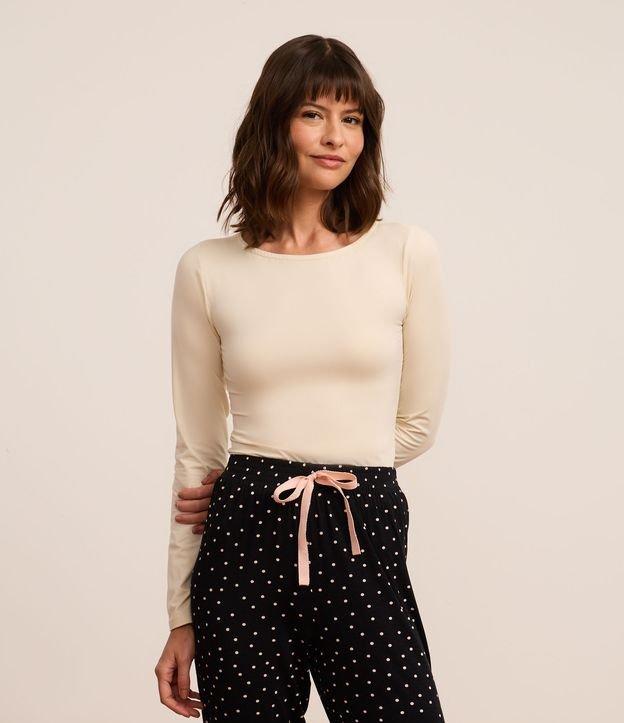Blusa de Pijama em Viscose Peach Touch - 3
