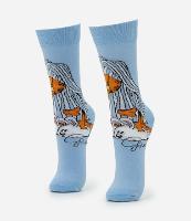 Meia Cano Alto em Algodão com Estampa Garfield de Pijama - 1