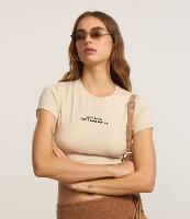 Blusa New T-shirt em Algodão com Lettering Frontal - 1