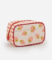 Nécessaire Retangular Media com Estampa de Moranguinho e Chaveiro - 1