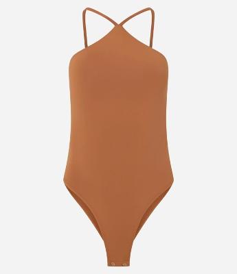 Body em Microfibra com Decote Halter