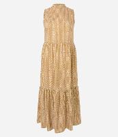 Vestido Evasê Longo em Viscose com Estampa Ramos de Flor - 1