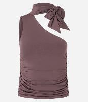 Blusa Ombro Só com Amarração na Gola - 1