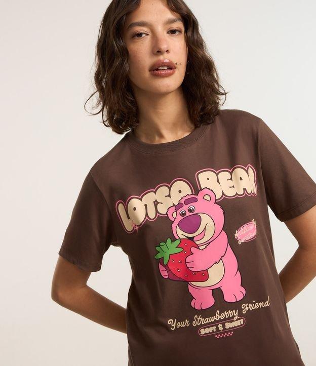 Camiseta Alongada em Algodão com Estampa Lotso Bear - 1