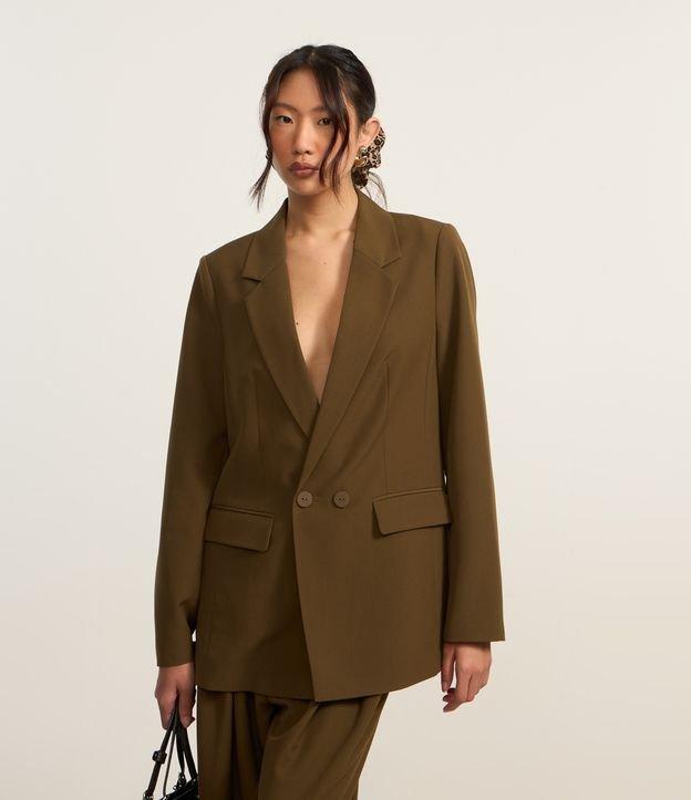 Blazer Oversized em Alfaiataria com Dois Botões - 2