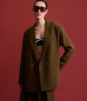 Blazer Oversized em Alfaiataria com Dois Botões - 1