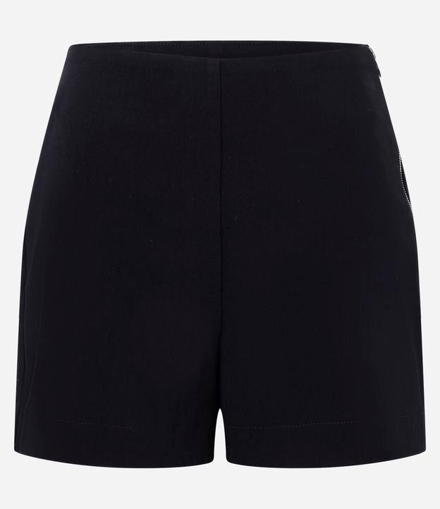 Short Curto em Bengaline com Zíper Tratorado - 1