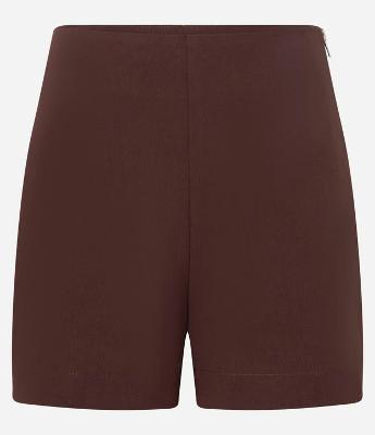 Short Curto em Bengaline com Zíper Tratorado