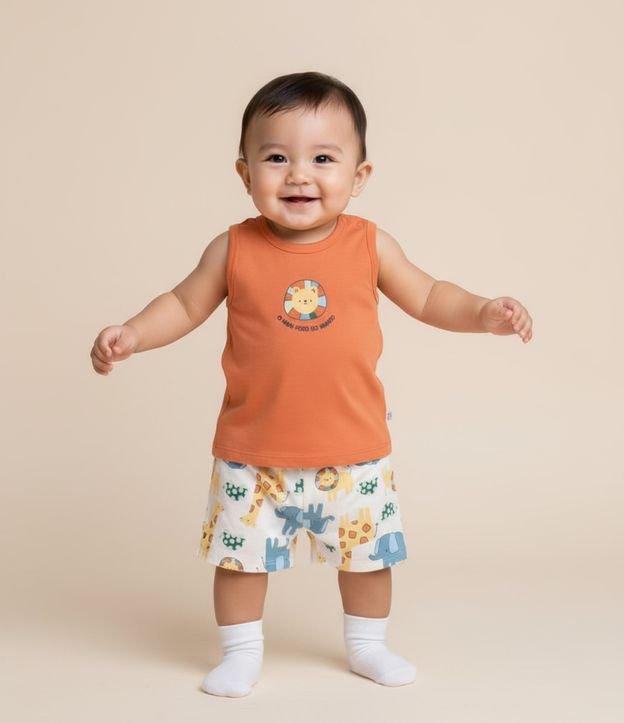 Conjunto Infantil com Estampa Bichinhos - Tam 3 a 18 meses - 3