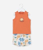 Conjunto Infantil com Estampa Bichinhos - Tam 3 a 18 meses - 1