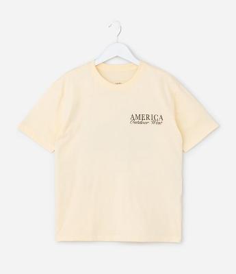 Camiseta Infantil com Estampa Frente e Costas América - Tam 5 a 14 Anos