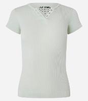 Blusa de Pijama em Ribana com Botões no Decote - 1