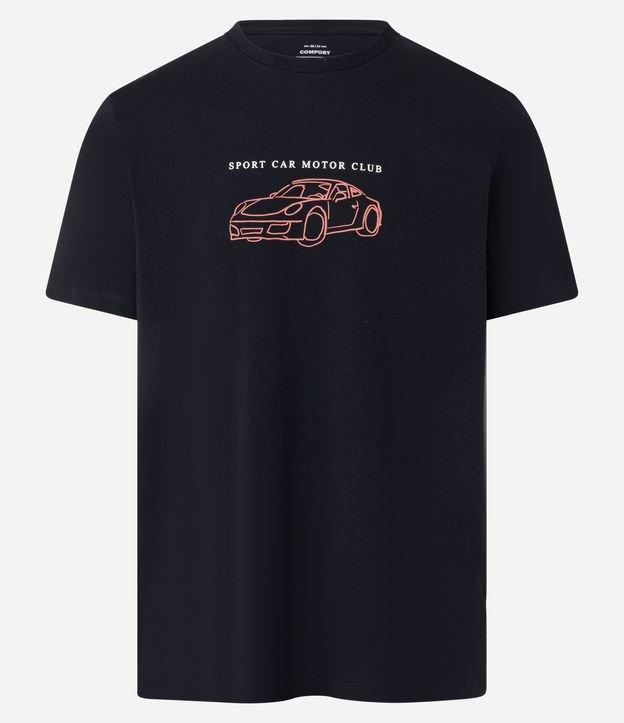 Camiseta Comfort em Algodão com Estampa de Carro  e Lettering - 1