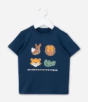Camiseta Infantil com Estampa Bichinhos em Relevo - 1 a 6 Anos - 1