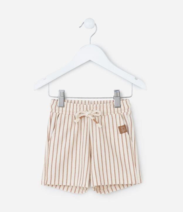 Bermuda Infantil com Estampa Listrada - Tam 1 a 6 Anos - 1