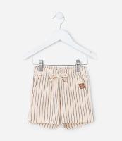 Bermuda Infantil com Estampa Listrada - Tam 1 a 6 Anos - 1