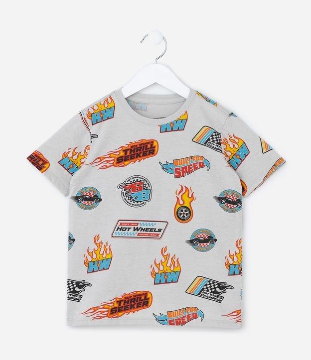 Camiseta Infantil com Estampa Hot Wheels - Tam 4 a 10 Anos - 1