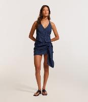 Saia Curta Alfaiatada com Risca de Giz e Laço - 2