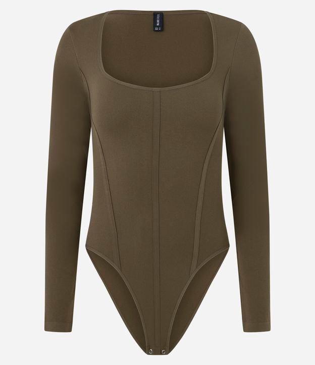 Body em Poliamida Seamless e Decote Quadrado - 3