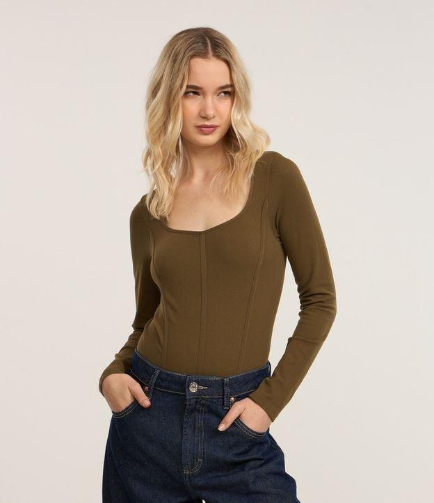 Body em Poliamida Seamless e Decote Quadrado - 4